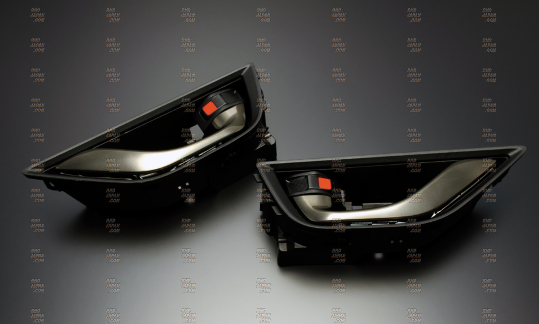 Grazio & Co Solid Color Inner Door Handle Set Black Chrome - GR86 ZN8